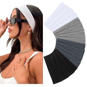 Headbands for Women Non Slip 16 Pack Elastic Sports Hair Bands for Women, Soft C